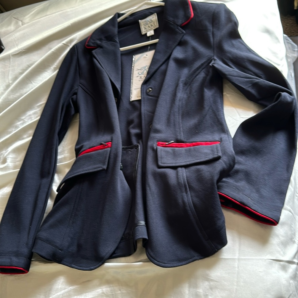 KAKI showcoat children’s size 16, fits women’s size small-medium navy blue